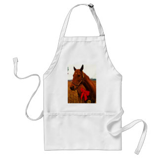 Pferd mit Red Bow Schürze