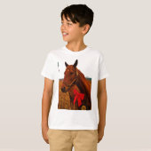 Pferd mit Red Bow T-Shirt (Vorne ganz)