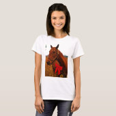 Pferd mit Red Bow T-Shirt (Vorne ganz)