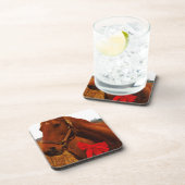 Pferd mit Red Bow Untersetzer (Rechte Seite)