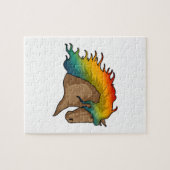 Pferd mit Regenbogenhaaren Puzzle (Horizontal)