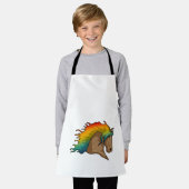 Pferd mit Regenbogenhaaren Schürze (Getragen)