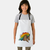 Pferd mit Regenbogenhaaren Schürze (Insitu)