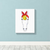 Pferd mit Ribbon Leinwanddruck (Insitu (Holzboden))