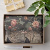 Pferd mit rosa Blume Decoupage Seidenpapier (Geschenk)