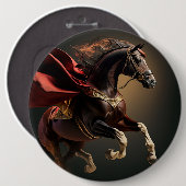 Pferd mit rotem Fell Button (Vorne & Hinten)