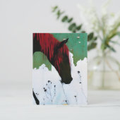 Pferd mit rotem Mane Postkarte (Stehend Vorderseite)