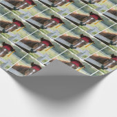 Pferd mit roter Abschlussmütze Geschenkpapier (Ecke)