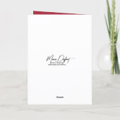 Pferd mit roter Abschlussmütze Karte (Rückseite)