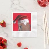 Pferd mit Santa Claus Hat Serviette (Beispiel)