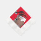 Pferd mit Santa Claus Hat Serviette (Ecke)
