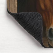 Pferd mit Santa-Mütze Mousepad (Ecke)