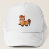 Pferd mit Sattel Truckerkappe (Vorderseite)