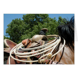 Pferd mit Sattel- und Western-Karte