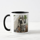 Pferd mit Scheuklappen Tasse (Links)