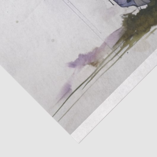 Pferd mit Schloss 1 Dekoupage Papier (Ausschnitt)