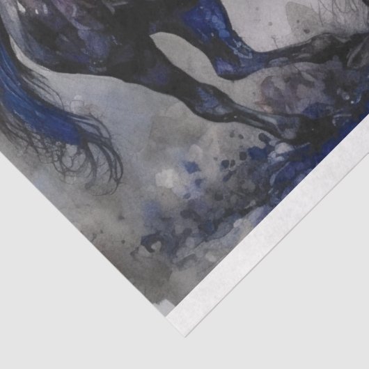 Pferd mit Schloss 2 Dekoupage Papier (Ausschnitt)