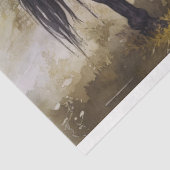 Pferd mit Schloss Steampunk 1 Decoupage Papier (Ausschnitt)