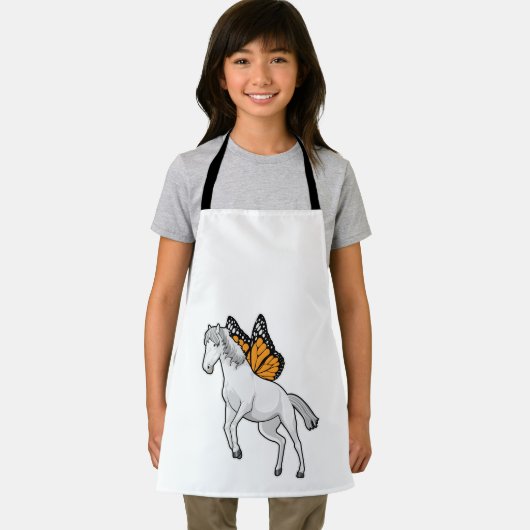 Pferd mit Schmetterling Schürze (Insitu)