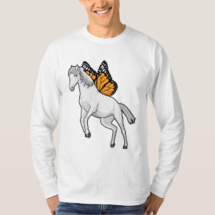 Pferd mit Schmetterling T-Shirt
