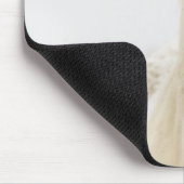 Pferd mit Schnee auf dem Kopf Mousepad (Ecke)