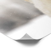 Pferd mit Schnee auf dem Kopf Poster (Ecke)