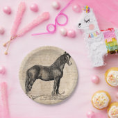 Pferd mit Schriftpapier Pappteller (Party)