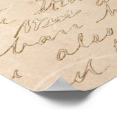 Pferd mit Schriftpapier Poster (Ecke)