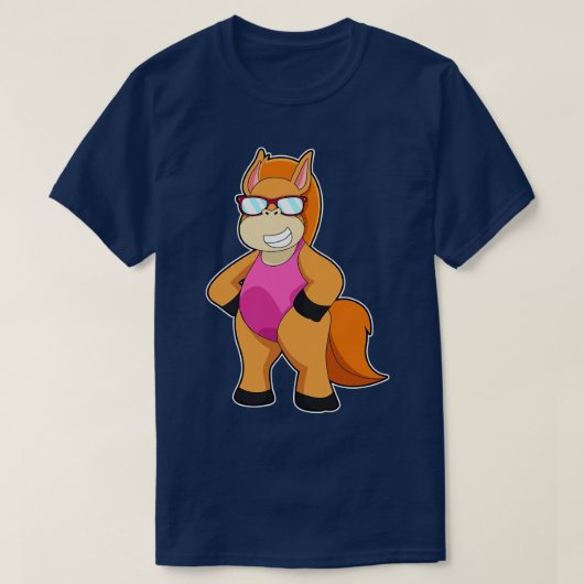 Pferd mit Sonnenbrille 6 T-Shirt (Design vorne)