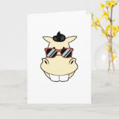 Pferd mit Sonnenbrille Karte (Gelbe Blume)