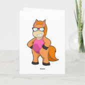 Pferd mit Sonnenbrille Karte (Rückseite)