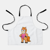 Pferd mit Sonnenbrille Schürze (Vorderseite)