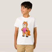 Pferd mit Sonnenbrille T-Shirt (Vorne ganz)