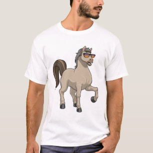 Pferd mit Sonnenbrille T-Shirt