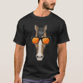 Pferd mit Sonnenbrille T-Shirt (Vorderseite)