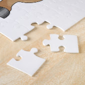 Pferd mit Tasse von Orangensaft Puzzle (Seite)