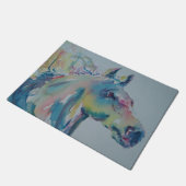 Pferd mit vielen Farben Fußmatte (Schrägansicht)