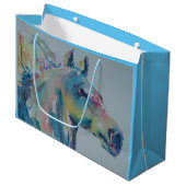 Pferd mit vielen Farben Große Geschenktüte (Vorderseite Schrägansicht)
