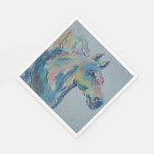 Pferd mit vielen Farben Serviette (Ecke)