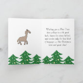 Pferd mit Weihnachtsbaum Karte (Innenseite)