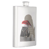 Pferd mit Weihnachtsmannmütze Flachmann (Rechts)