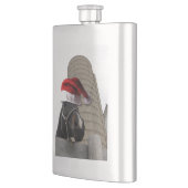 Pferd mit Weihnachtsmannmütze Flachmann (Links)
