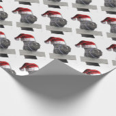 Pferd mit Weihnachtsmannmütze Geschenkpapier (Ecke)
