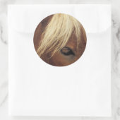 Pferd mit weißem Mane Runder Aufkleber (Tasche)