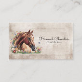 Pferd mit Wildblume, Landreiter Visitenkarte (Rückseite)
