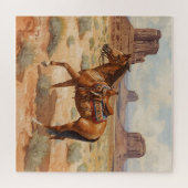 Pferd mit WüstenMesas Puzzle (Horizontal)