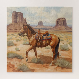 Pferd mit WüstenMesas Puzzle