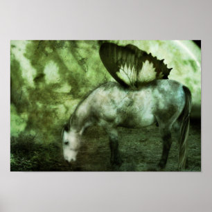 Pferd mit zwei Flügeln Poster
