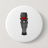 Pferd mit Zylinder Button (Vorderseite)