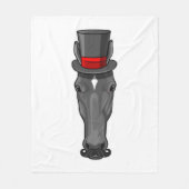 Pferd mit Zylinder Fleecedecke (Vorderseite)